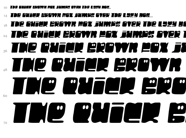 Hello Larry font waterfall